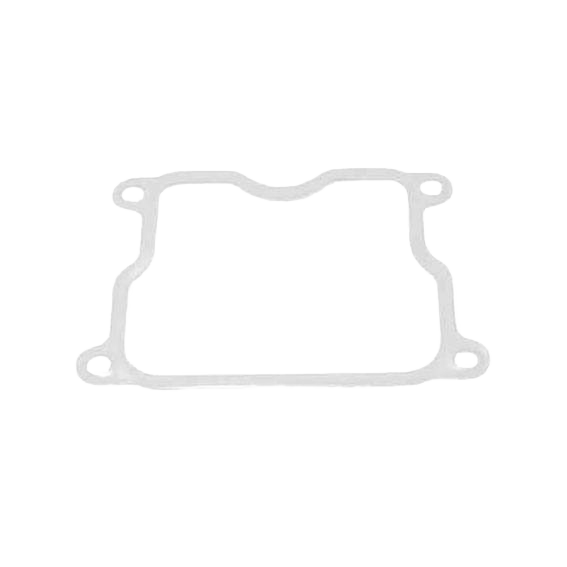 White gasket seal with four bolt holes designed for engine or machinery sealing applications in home improvement projects