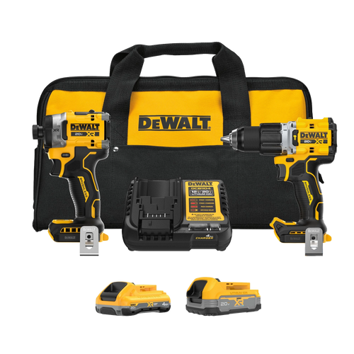 DEWALT 20V XR Li-Ion Cordless 2-Tool Combo Kit w/ 4.0 Ah and 1.7 Ah Batteries and Charger