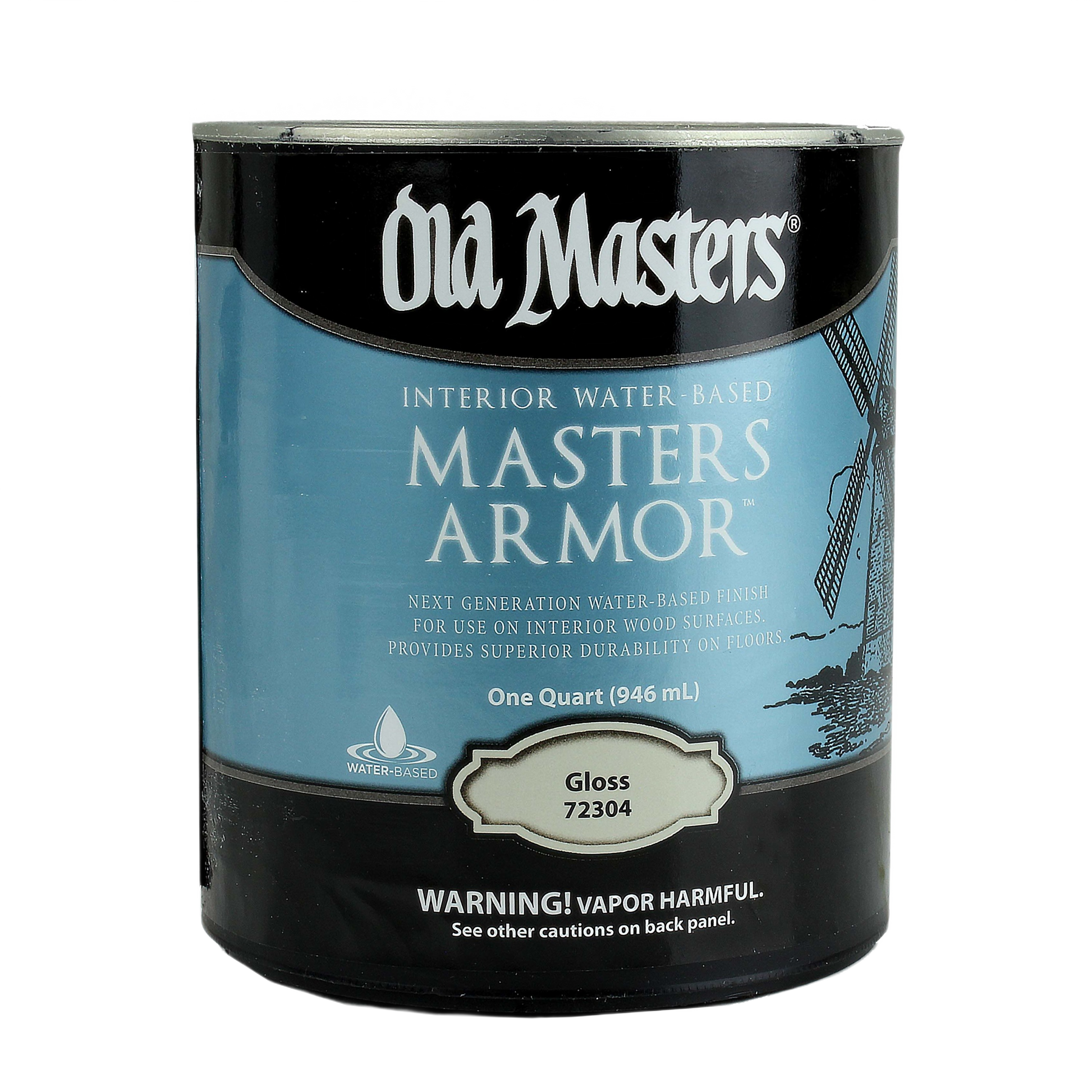 Quart of water-based clear gloss finish for interior wood surfaces in stains and finishes collections under $50