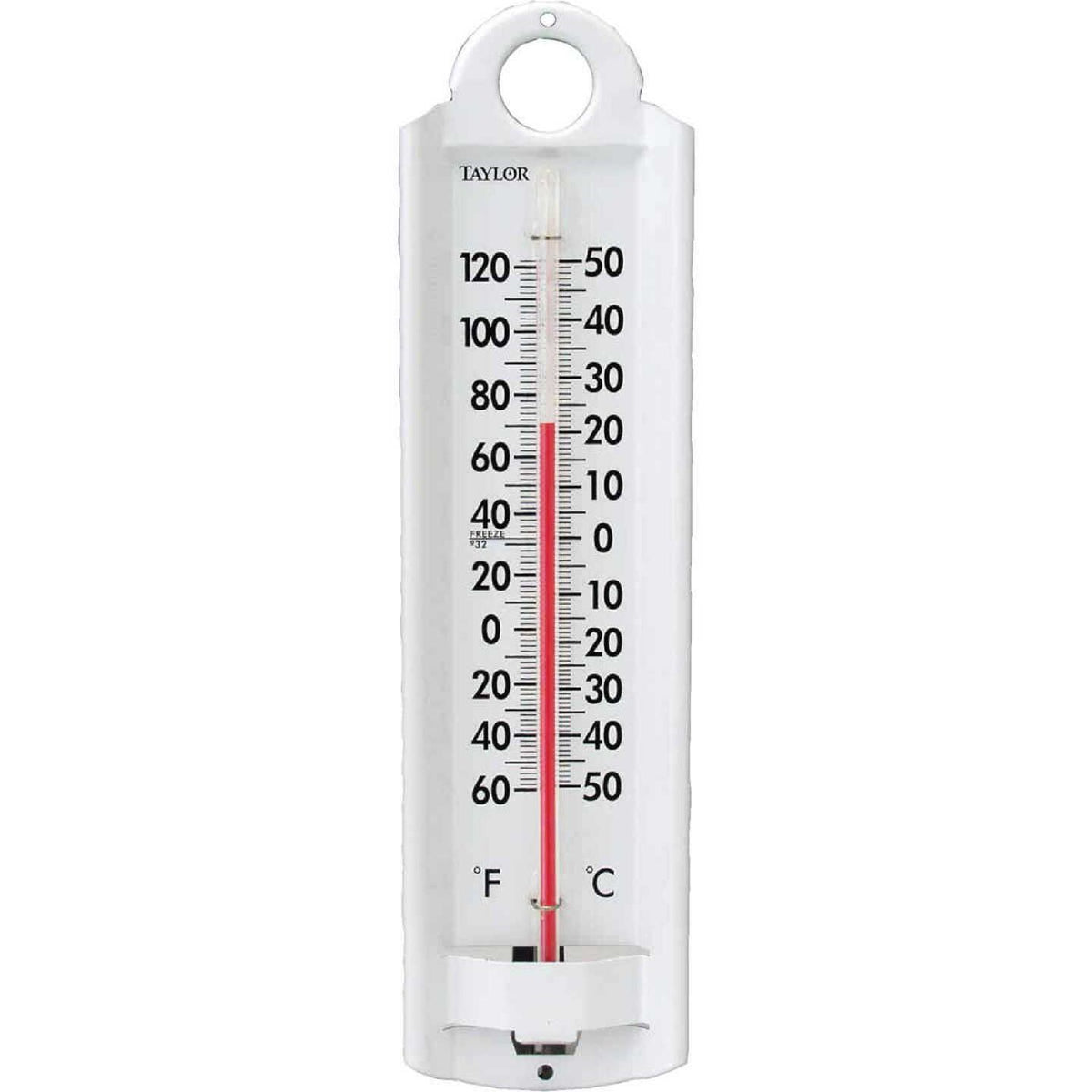 Taylor White Aluminum Tube Indoor & Outdoor Thermometer, 8 7/8 in.