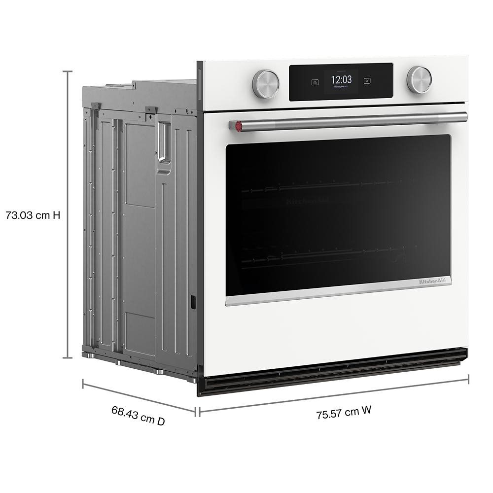 30-inch Smart Electric Single Wall Oven with Assisted Cooking Modes - White