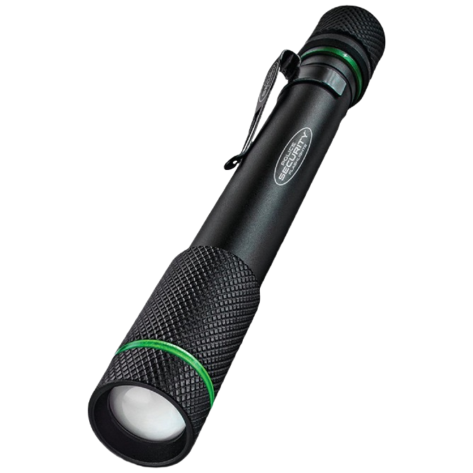 Black metal LED rechargeable penlight with knurled grip and clip for handheld use in home improvement tools under $50 collection