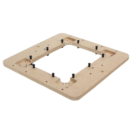 MDF router table adapter with metal screws, designed for woodworking and hand tool projects under $100 collections