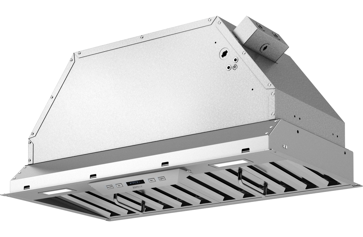 Stainless steel range hood insert with pro baffle filters designed for over the range kitchen appliances collection