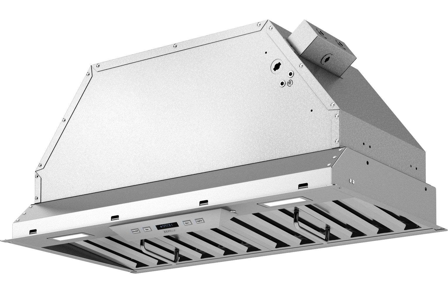 Stainless steel range hood insert with pro baffle filters designed for over the range kitchen appliances collection