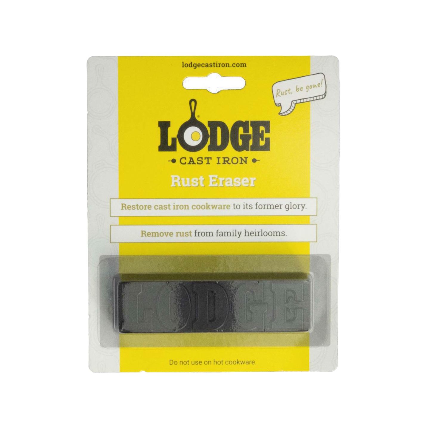 Gray rust eraser block for restoring and cleaning cast iron cookware in kitchenware and home improvement tools collection