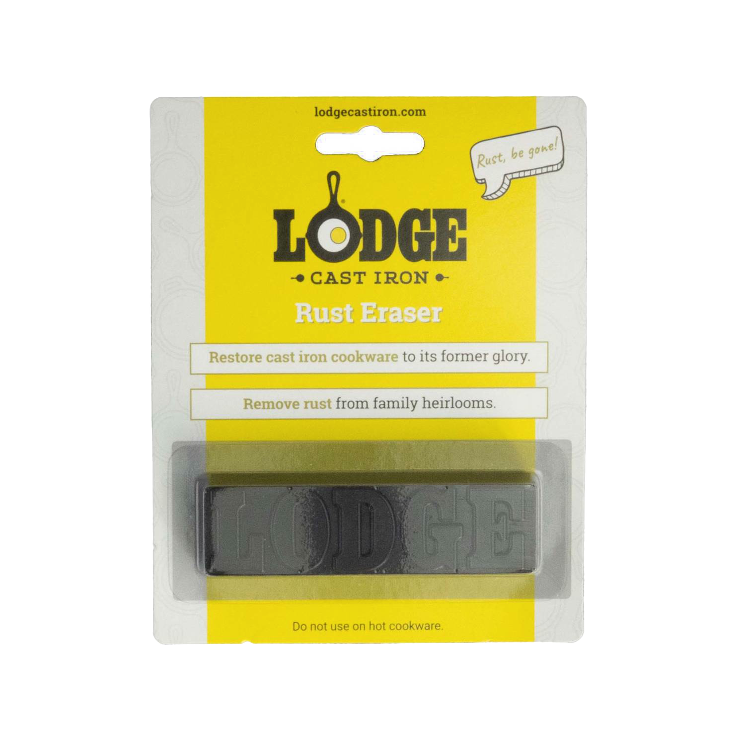 Gray rust eraser block for restoring and cleaning cast iron cookware in kitchenware and home improvement tools collection