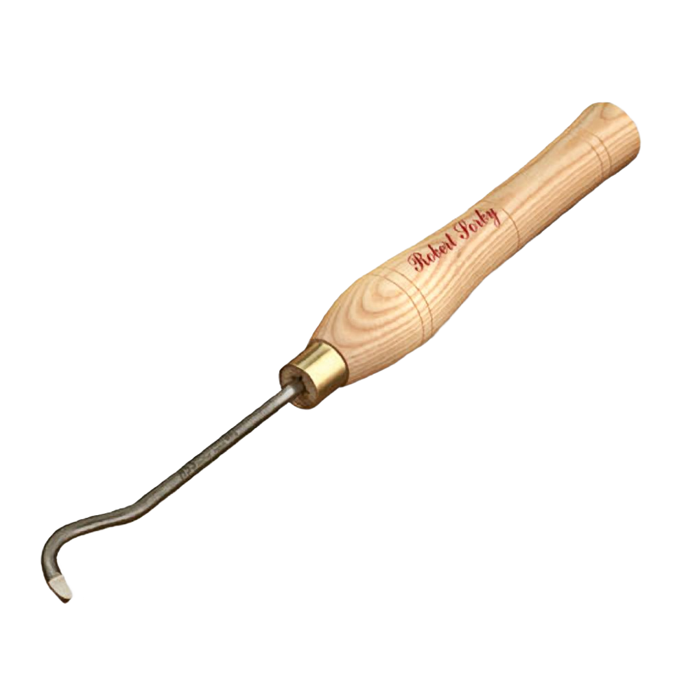 Wood handle shallow hollowing carving tool with metal blade for detailed woodworking in Robert Sorby collection under $100