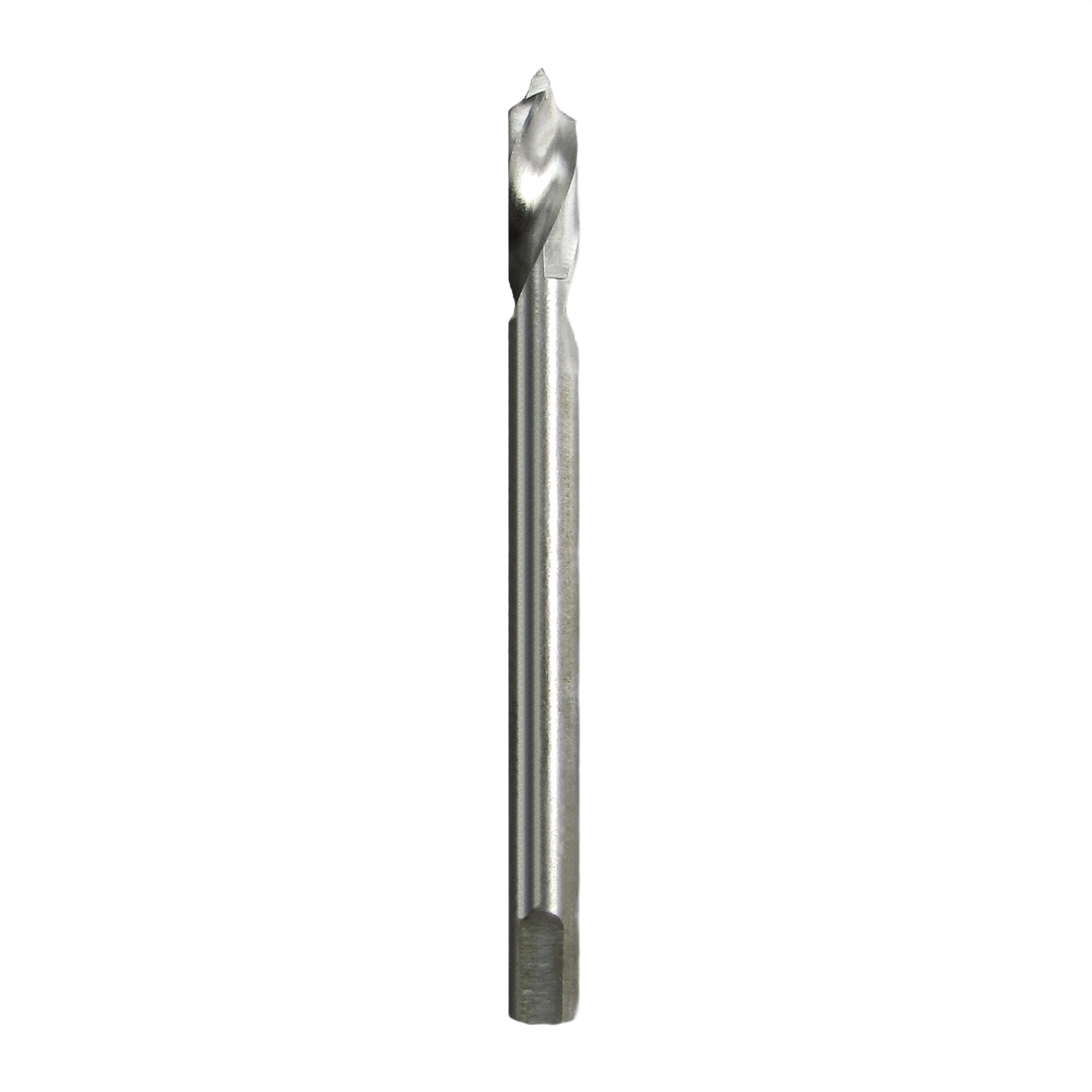 High-speed steel drill bit for precise 1/4 inch holes in woodworking and home improvement tool accessories.