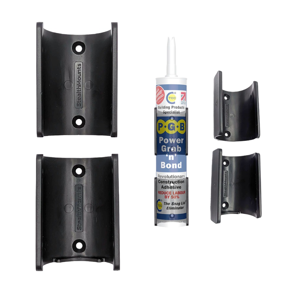 Black durable mounts for caulking tubes, organized storage solution for garage and workshop tools under $50