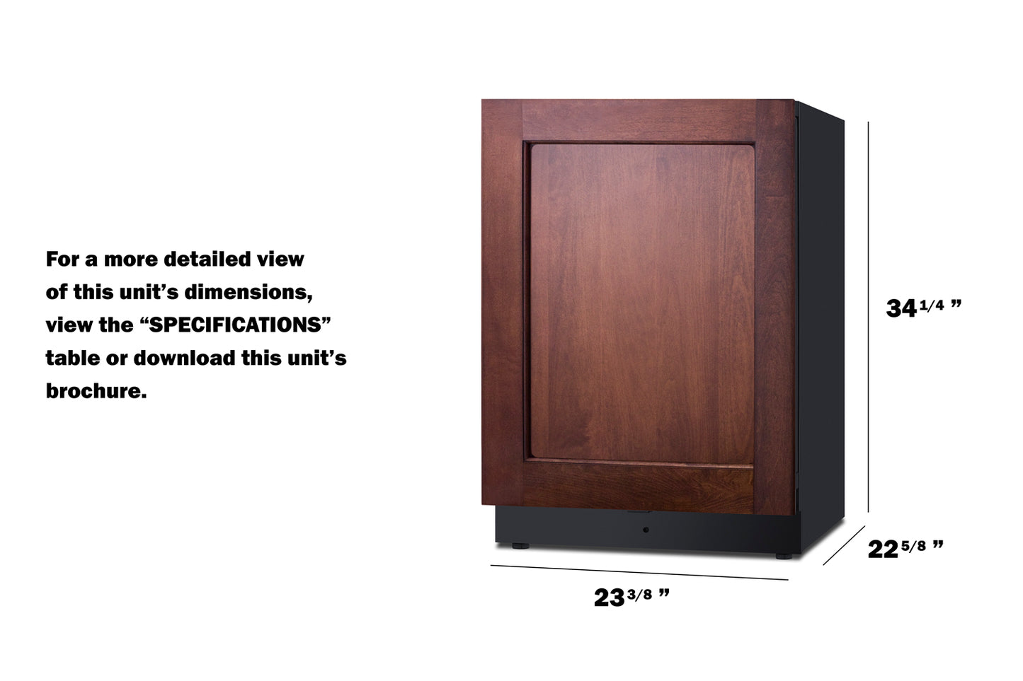 24" Wide Refrigerator-Freezer with Factory-Installed Icemaker (Panel Not Included)