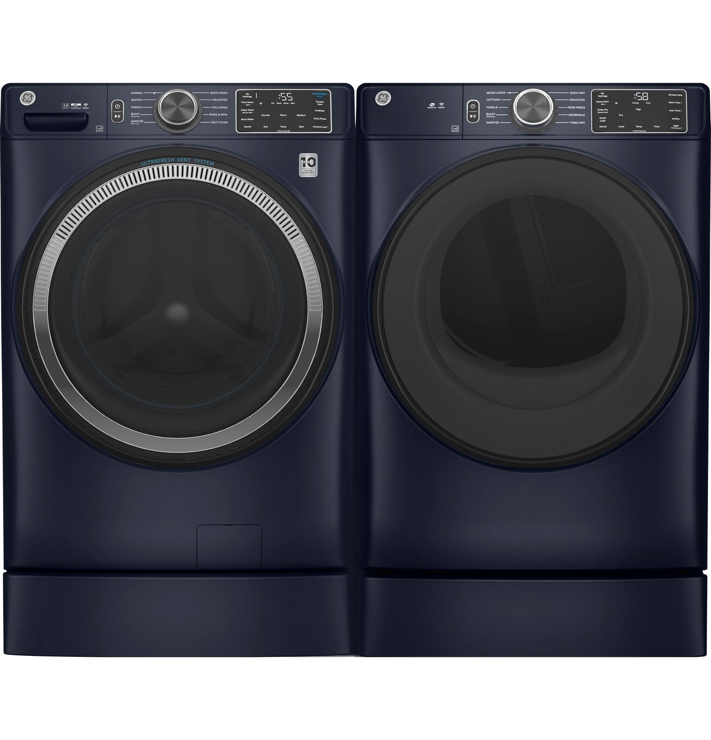 GE® ENERGY STAR® 4.8 cu. ft. Capacity Smart Front Load  Washer with UltraFresh Vent System with OdorBlock™ and Sanitize w/Oxi