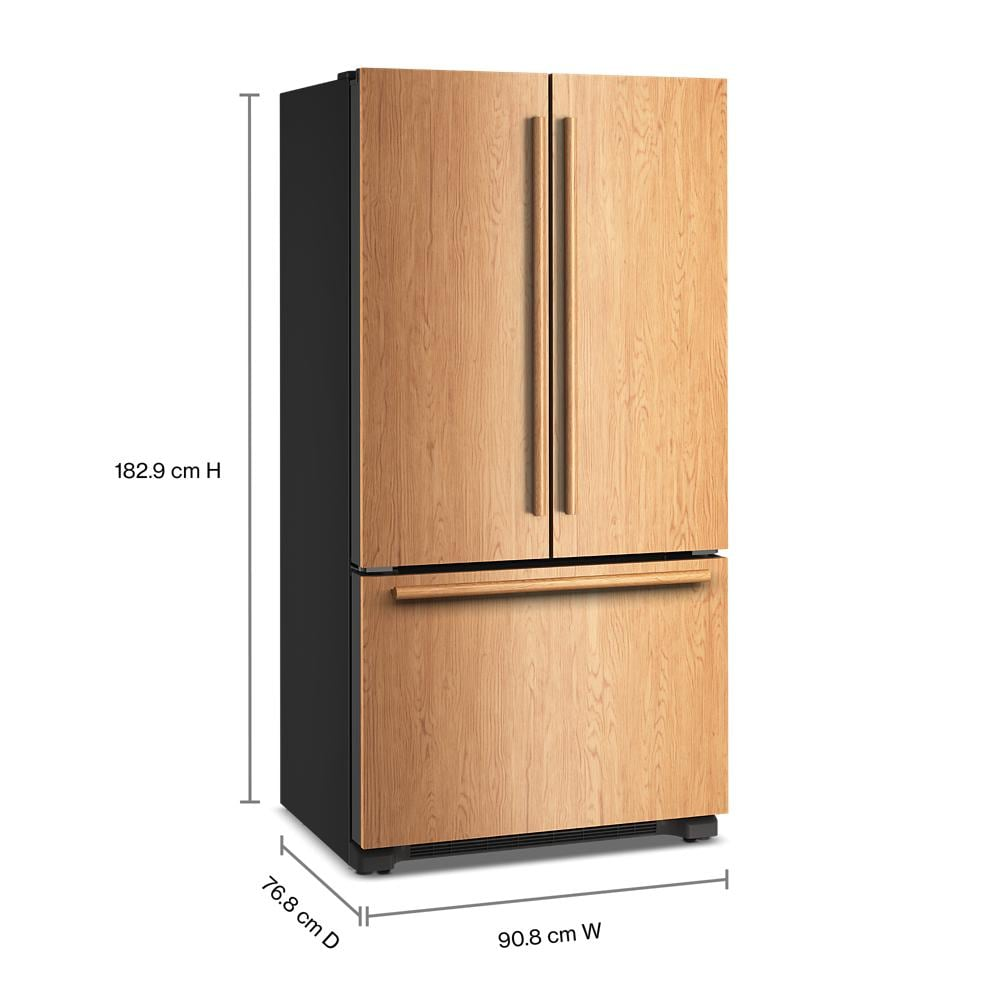 22 Cu. Ft. 36-Inch Panel-Ready Counter-Depth French Door Refrigerator with Internal Water Dispenser