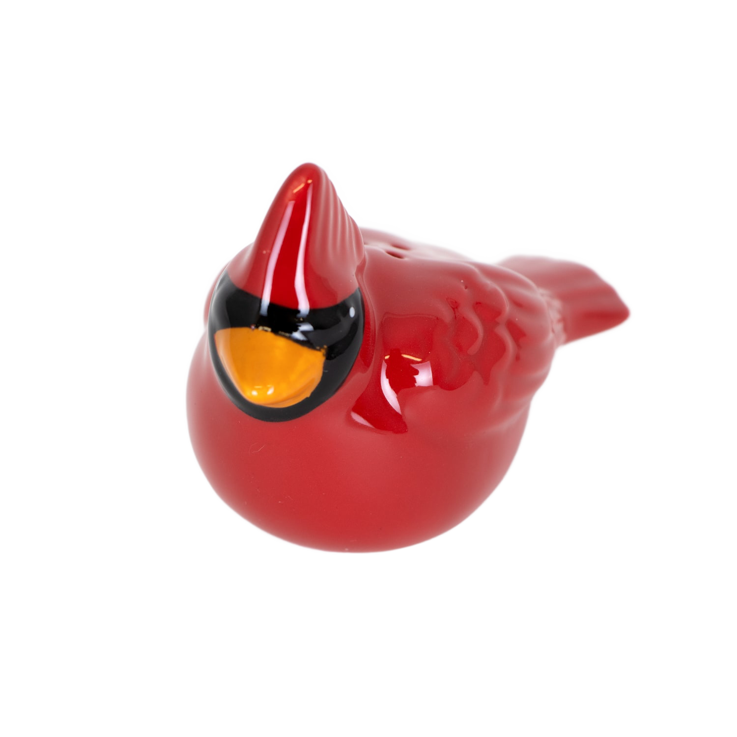 Glossy red ceramic cardinal-shaped shaker from Christmas kitchenware and kitchen gadgets under $50 collection