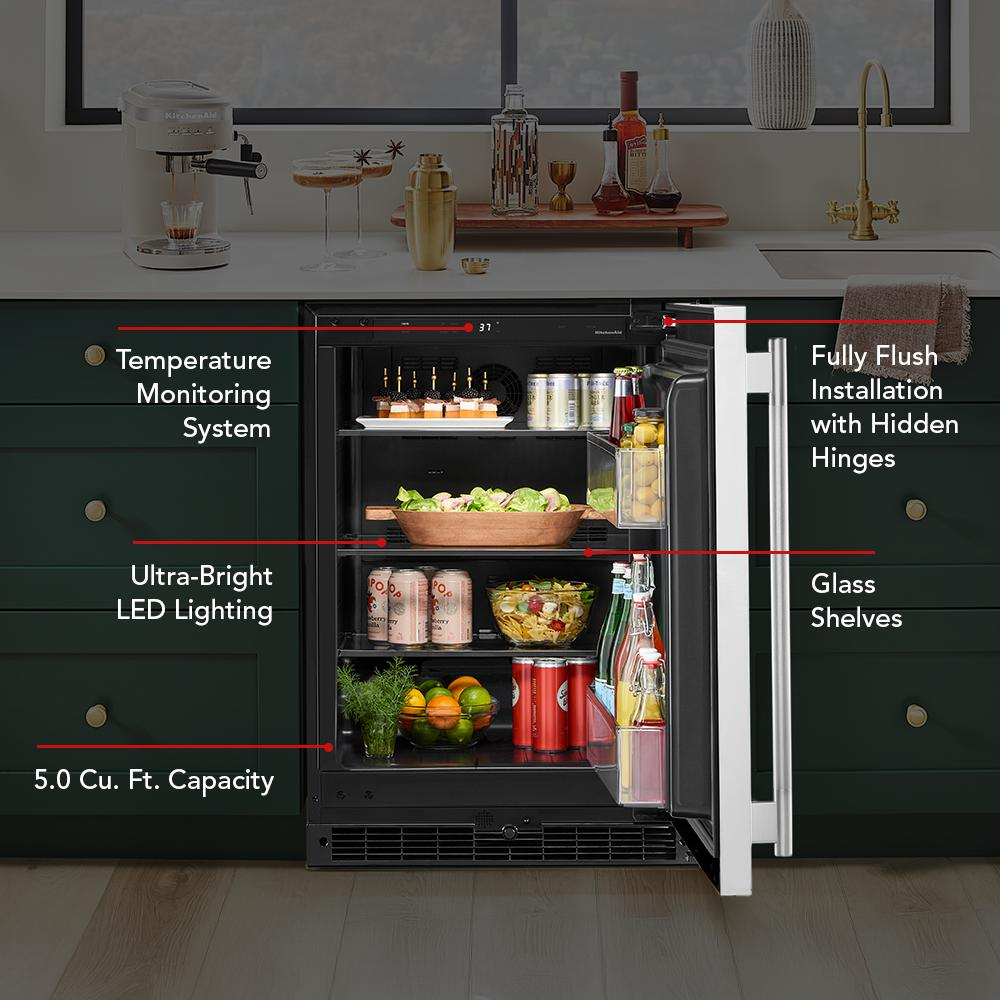 24" Undercounter Refrigerator with Stainless Steel Door