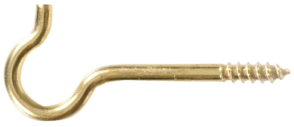 Hardware Essentials Ceiling Hook Brass (0.162" x 2-9/16")