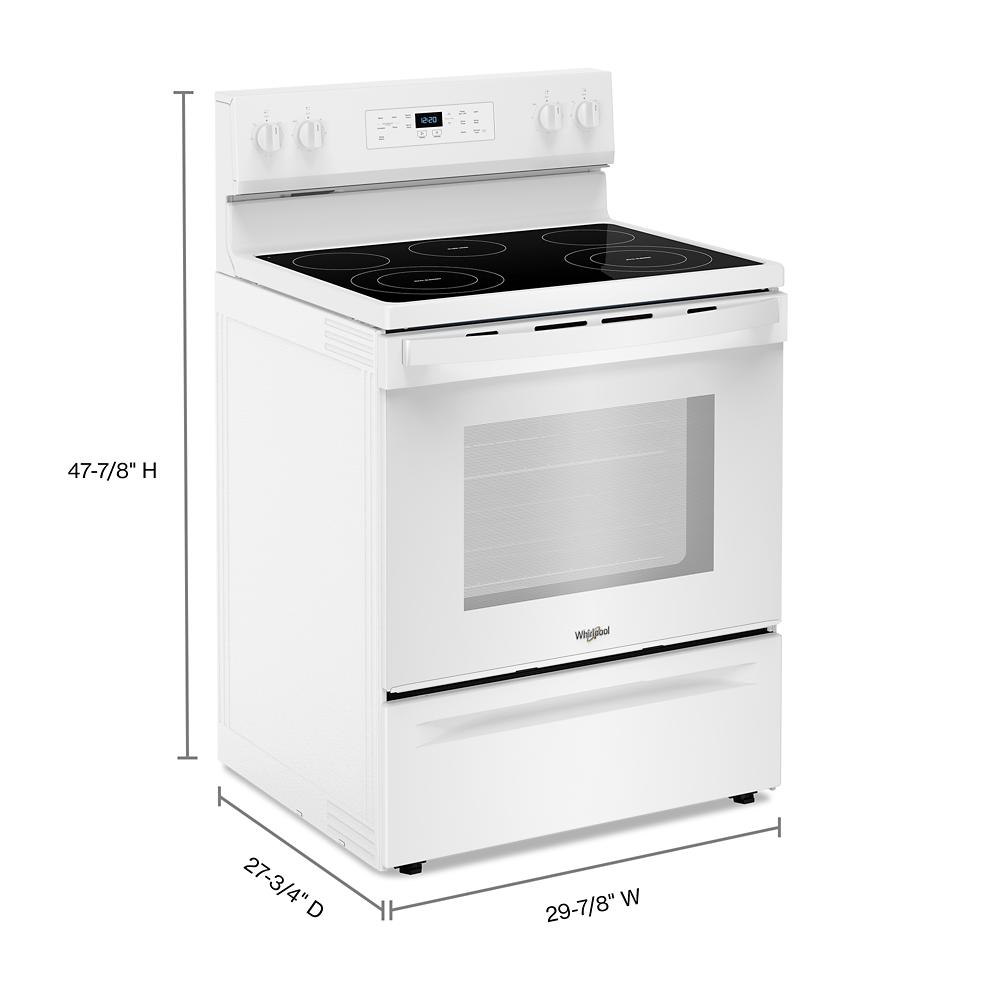 30-inch Electric Range with No Preheat Mode and Steam Clean