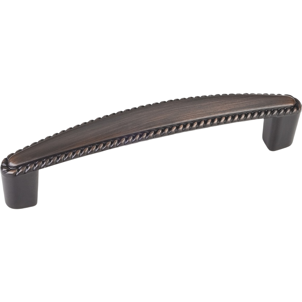 Brushed oil rubbed bronze cabinet pull with decorative edge, ideal for furniture hardware and home improvement projects under $50