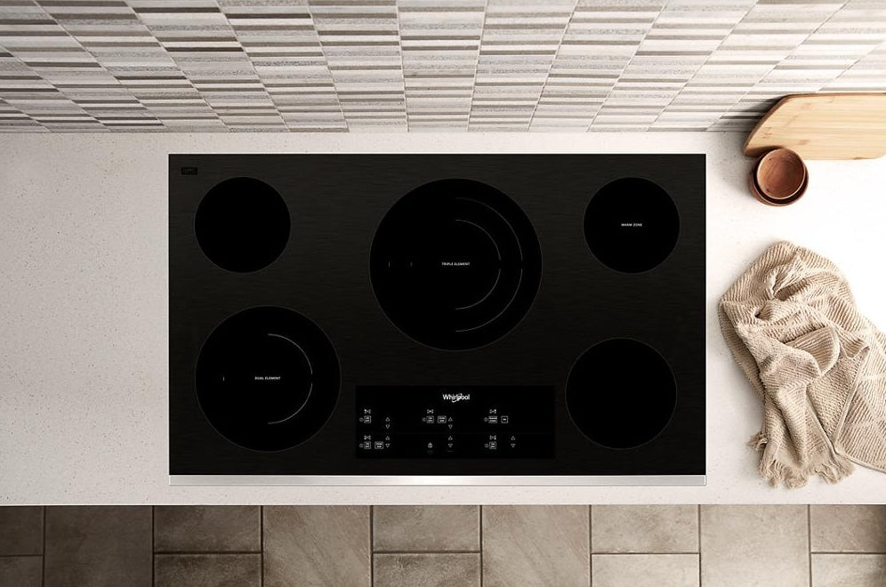 36-inch Electric Ceramic Glass Cooktop with Triple Radiant Element
