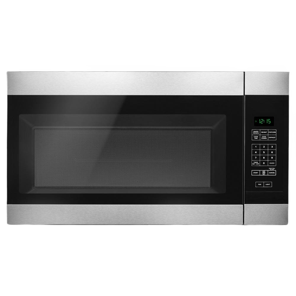 Stainless steel over-the-range microwave with digital control panel and keypad in Microwaves and Kitchen collection