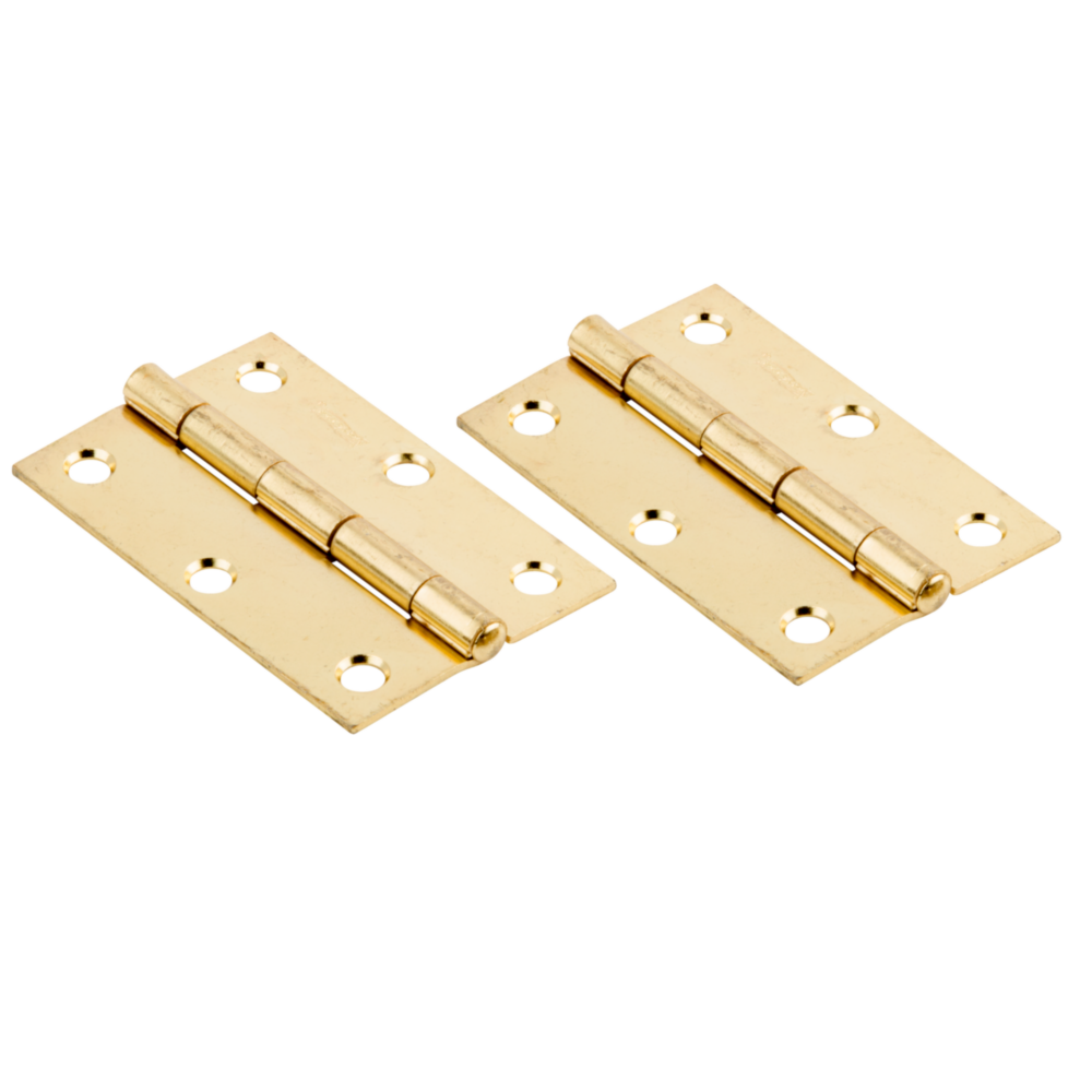 Pair of brass tight-pin narrow hinges for door hardware in home improvement and slide and hinges collections under $50