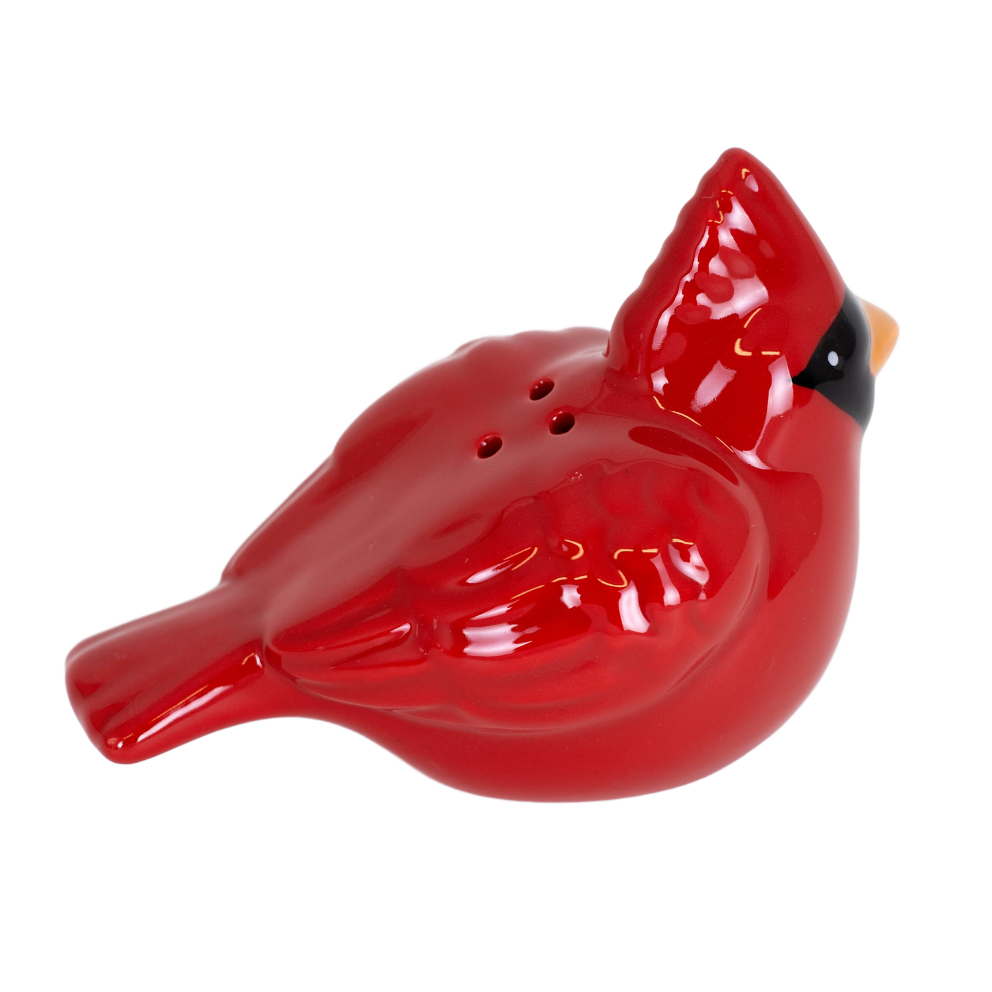Glossy red ceramic cardinal-shaped salt shaker for Christmas kitchenware and kitchen gadgets under $50 collection