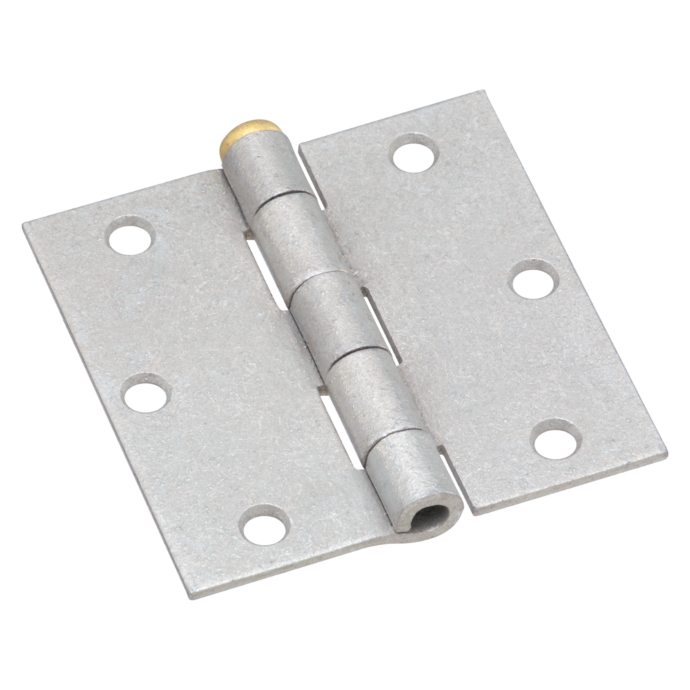 Pair of square galvanized steel broad door hinges with removable pins for durable home improvement projects under $50 collection