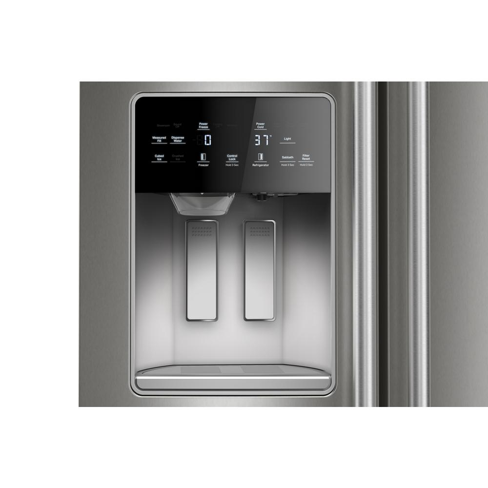 36-inch Wide Counter-Depth Side-by-Side Refrigerator with Arctic Blue Interior - 20.8 Cu. Ft.