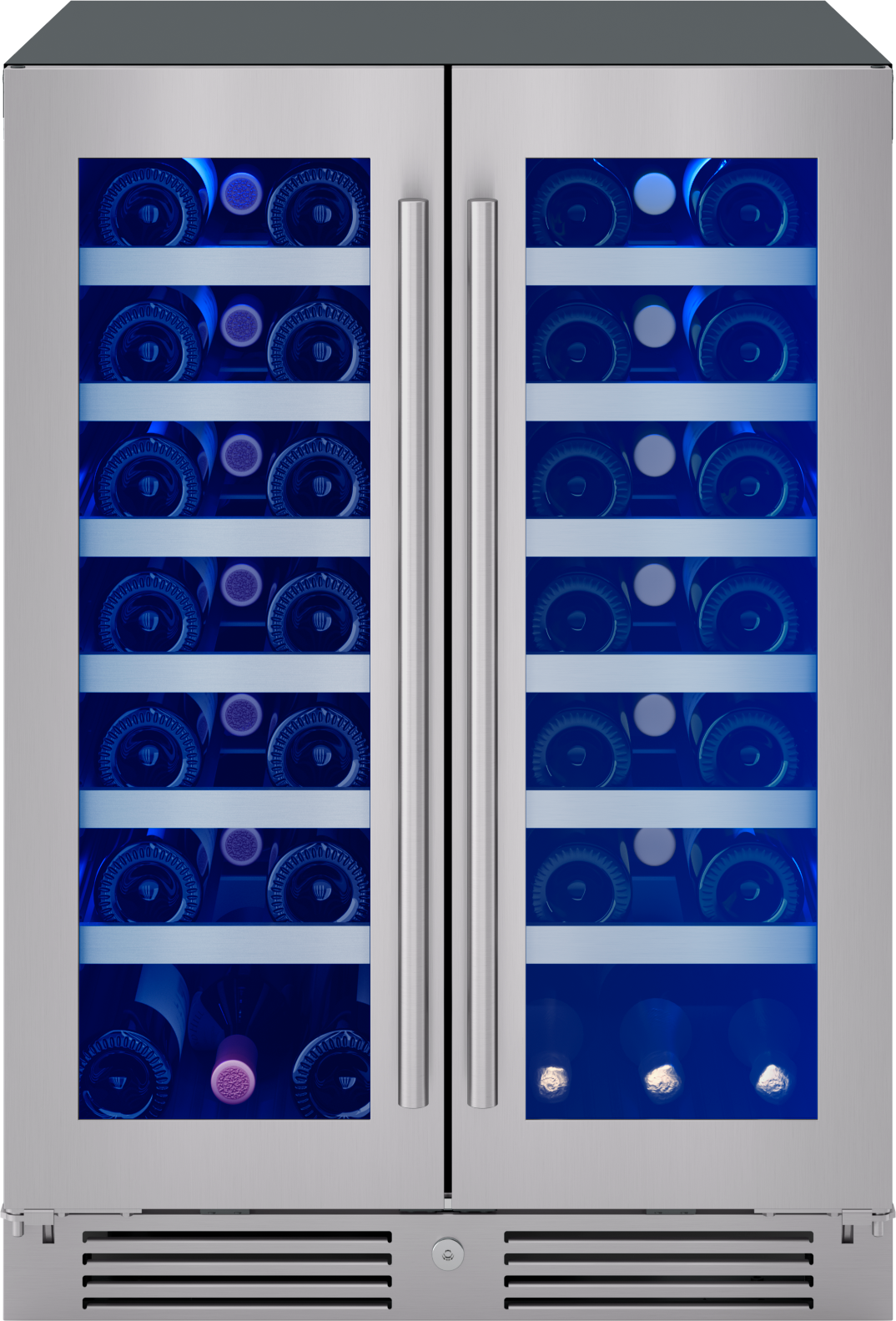 Presrv Wine Cooler, 24in UC, SS+Gls, Fr Door, 2Z