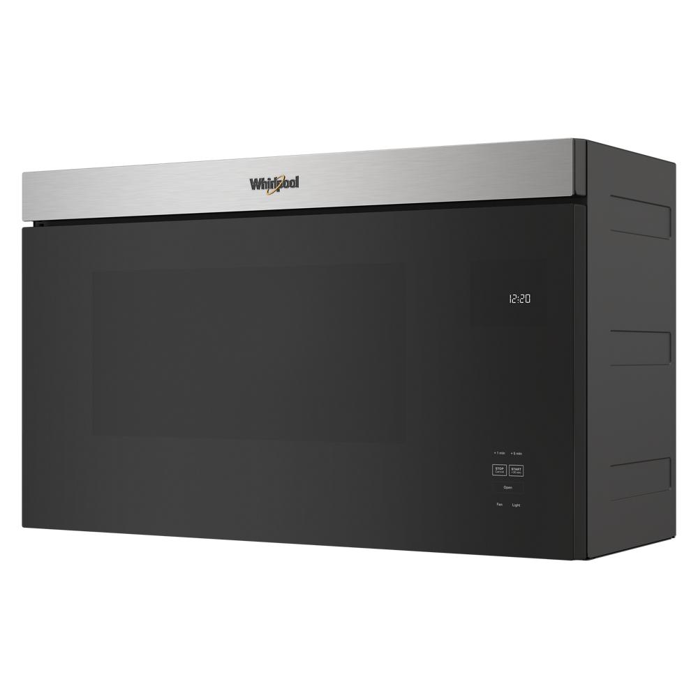 Black and stainless steel flush mount microwave with digital display and touch controls in Kitchen & Kitchenware collection