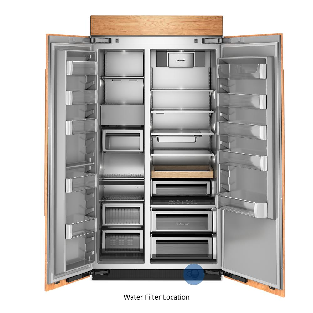 25.5 Cu. Ft. 42" Built-In Panel-Ready Side-by-Side Refrigerator with Platinum Interior