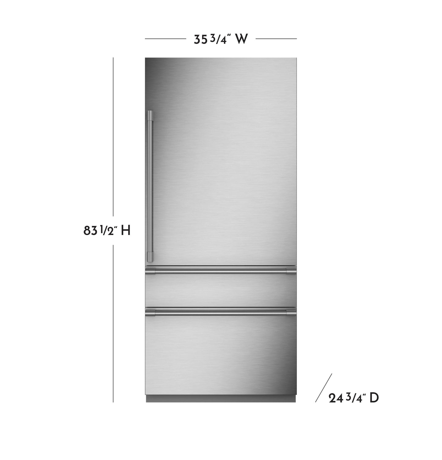 Monogram 36" Panel-Ready Premium Integrated Bottom-Freezer Refrigerator - Right Hinge