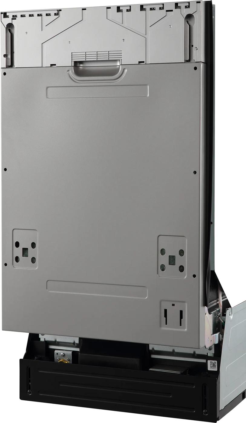 Rear view of Electrolux 18-inch panel-ready built-in dishwasher emphasizing metal construction and installation features in Dishwashers and Kitchen & Kitchenware at Hartville Hardware.