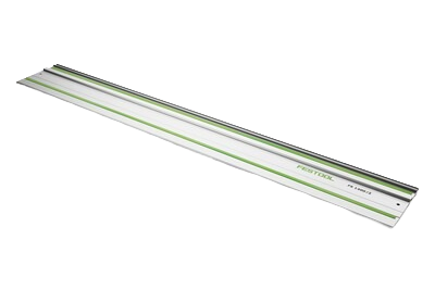 Precision-engineered aluminum guide rail with integrated track for woodworking and power tool accessories in home improvement.