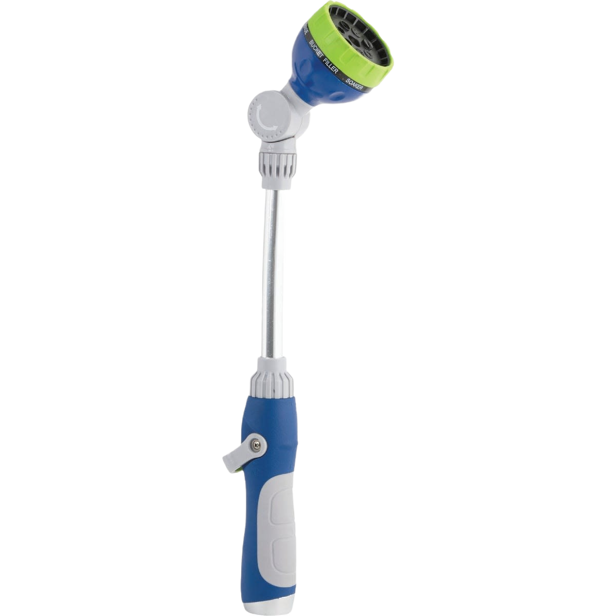 Gray and blue adjustable water wand with seven spray patterns for gardening in watering and irrigation tools collection