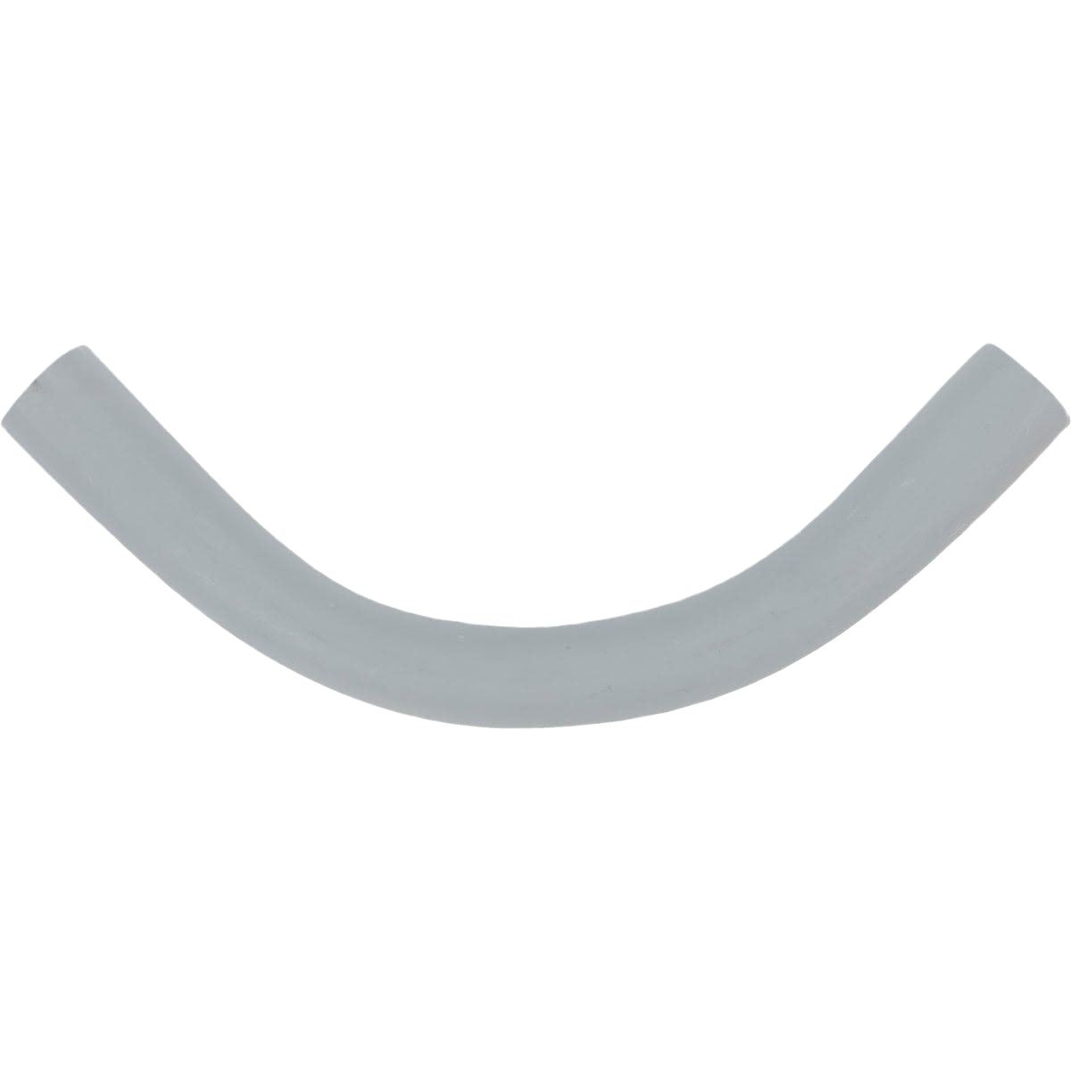 White PVC elbow fitting with 90-degree bend for electrical conduit and home improvement projects
