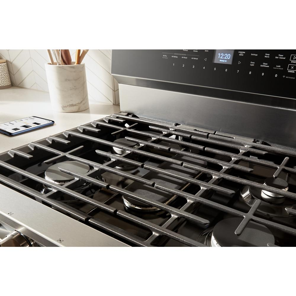 30-inch Smart Gas Range with Air Cooking Technology, No Preheat Air Fry, Steam/Self Clean and High Speed Preheat