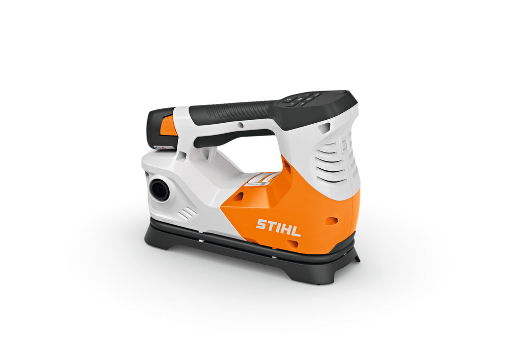 Compact handheld battery inflator with ergonomic grip, digital controls, and durable casing, ideal for Power Tools and Air Tools & Accessories collections.