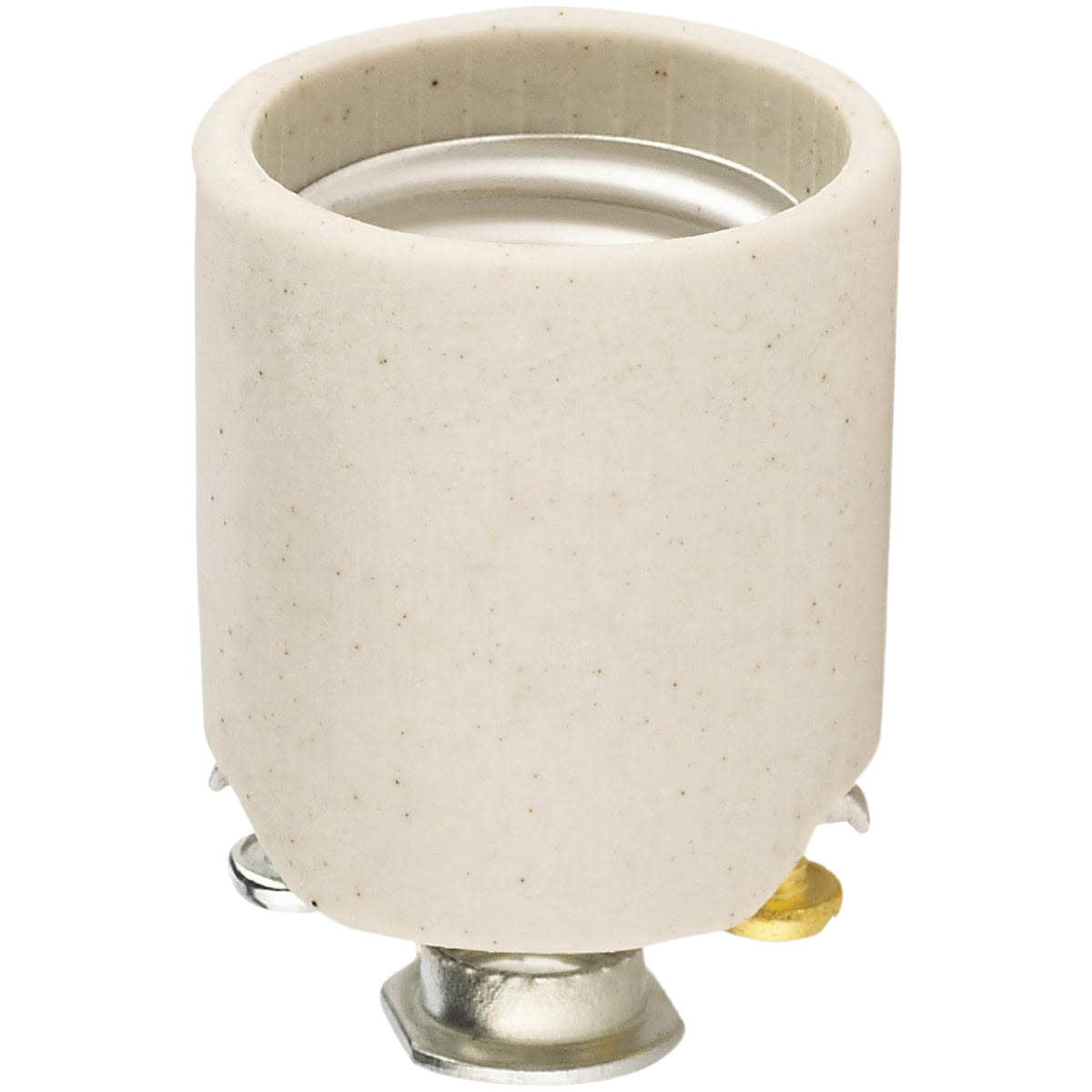 White porcelain lamp socket with medium base for home improvement lighting projects and electrical installations