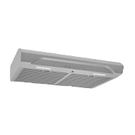Sleek stainless steel 30-inch under cabinet range hood with three-speed fan and integrated lighting for kitchen ventilation