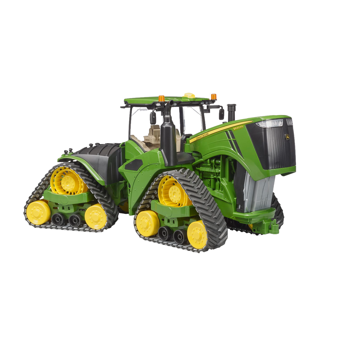 Green and yellow Bruder tractor toy with detailed crawler tracks from Vehicles & Remote Controlled Toys collection