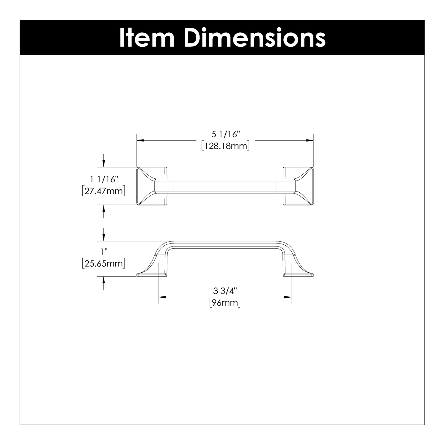 Technical drawing showing precise measurements of a satin nickel cabinet knob for home improvement projects