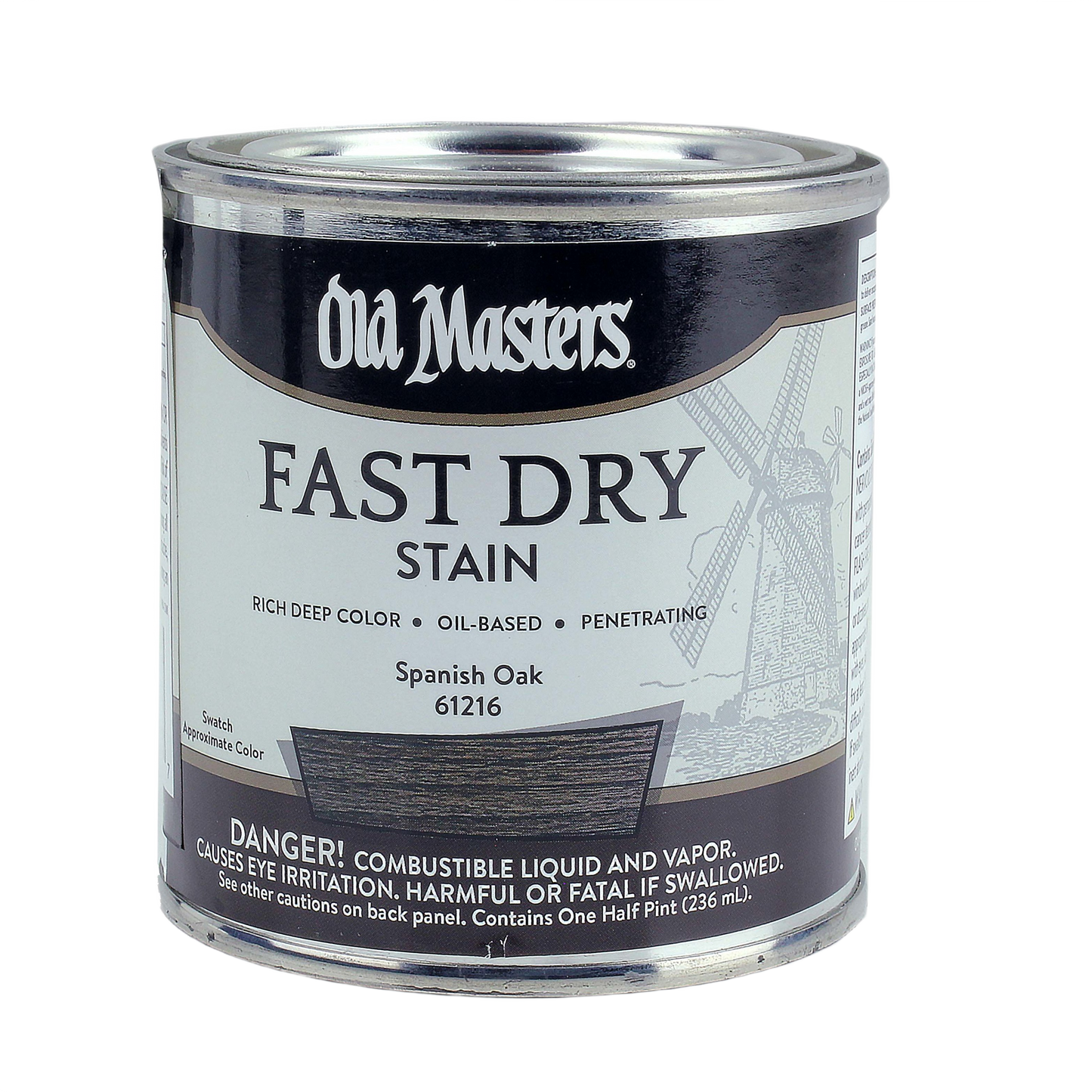 Half-pint oil-based fast drying Spanish Oak stain for interior wood finishing in Stains & Sealers collections