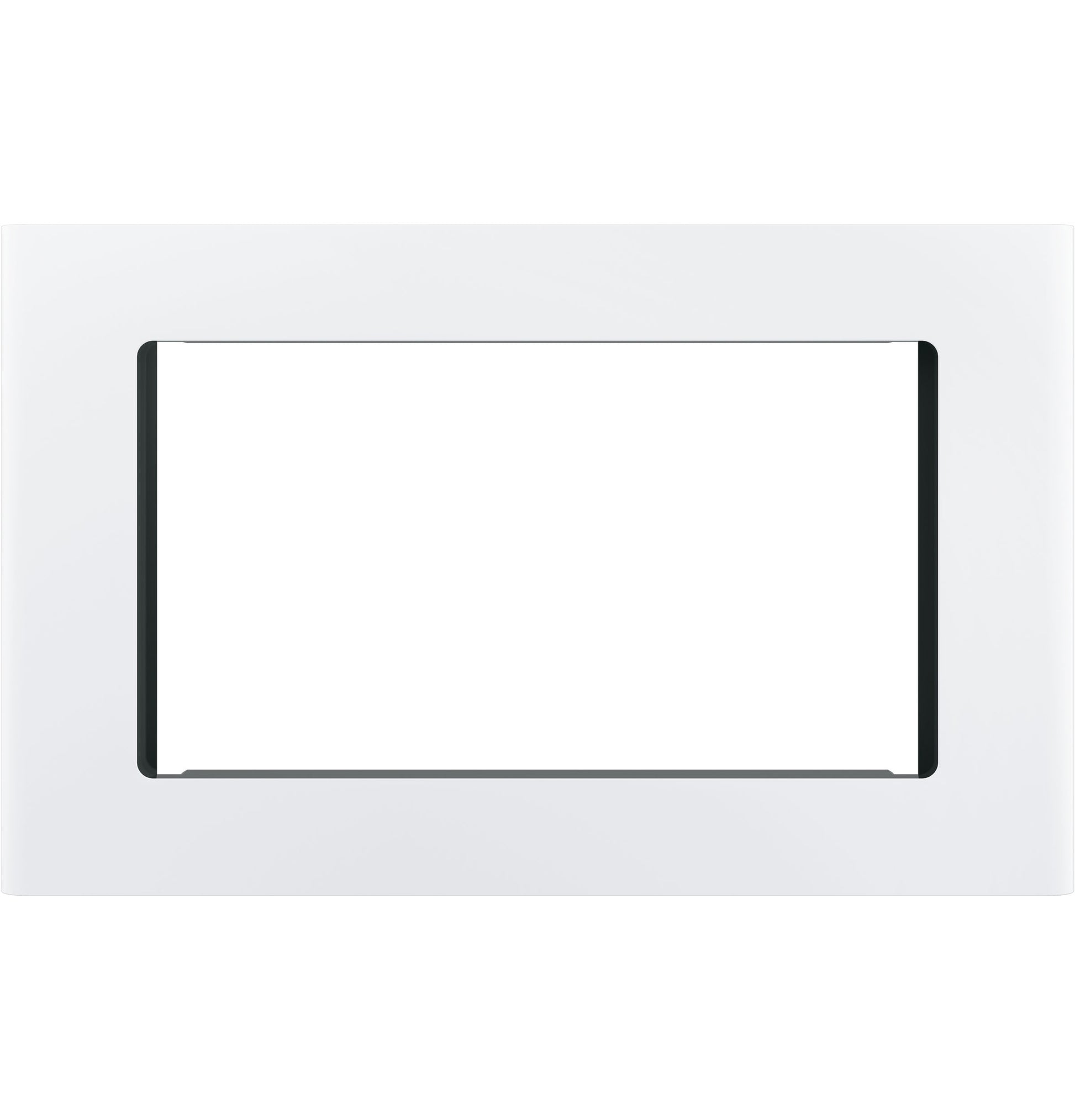 White built-in trim kit with clean rectangular opening designed for 30-inch microwaves in Kitchen & Kitchenware collection