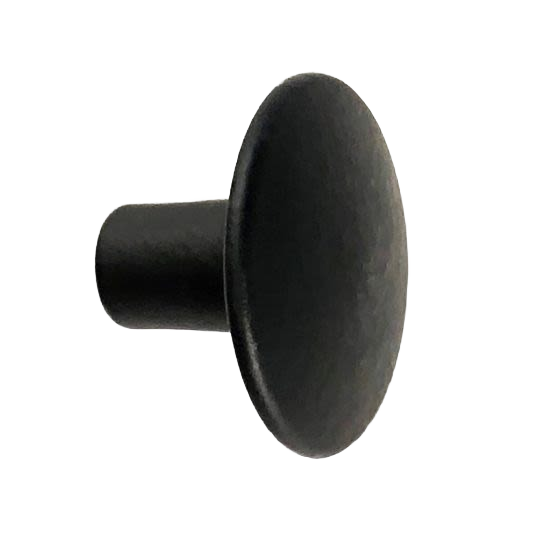 Matte black smooth cabinet knob pull made from durable iron for hardware and furniture accessory collections under $50