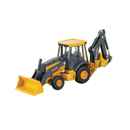 Scale model of a yellow and black backhoe loader toy in Vehicles & Remote Controlled Toys and Toys & Games collections under $50