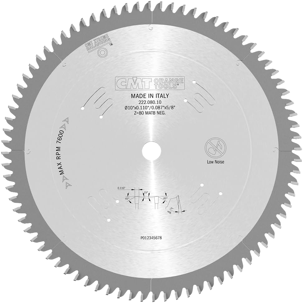 CMT Orange Tools 10” 80T Plastic Saw Blade