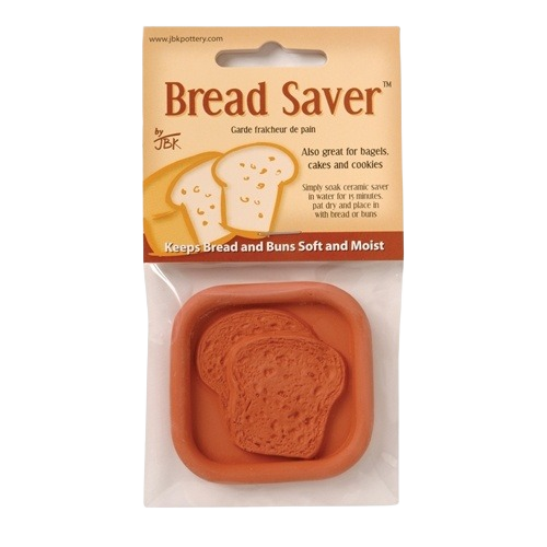 Terracotta pottery ceramic bread saver shaped like sliced bread for kitchen gadgets and kitchenware collections under $50