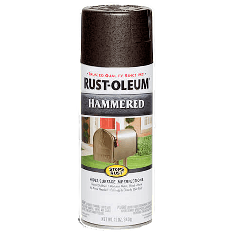 Rust-Oleum hammered spray paint in dark bronze for indoor and outdoor home improvement and paint supplies collections