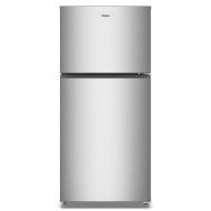 29.5-inch wide stainless steel top freezer refrigerator with adjustable door bins from kitchen appliances collection